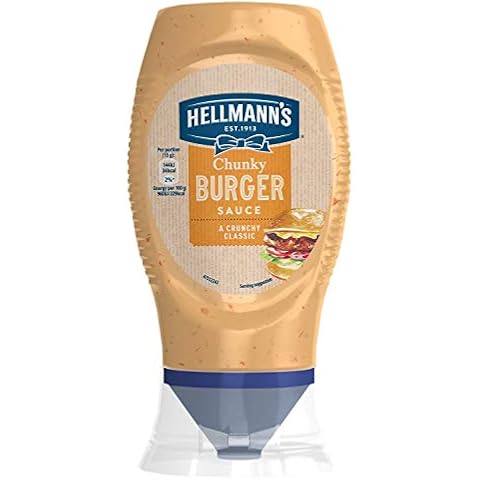 Hellmann's Burger Sauce, Delicious Sauce For Chunky Burgers And Fast Foods, Perfect Tatse For Sandwiches, Barbecue, Cooking, Lunch And Dinner, Standard Bottle 258 ml Cover