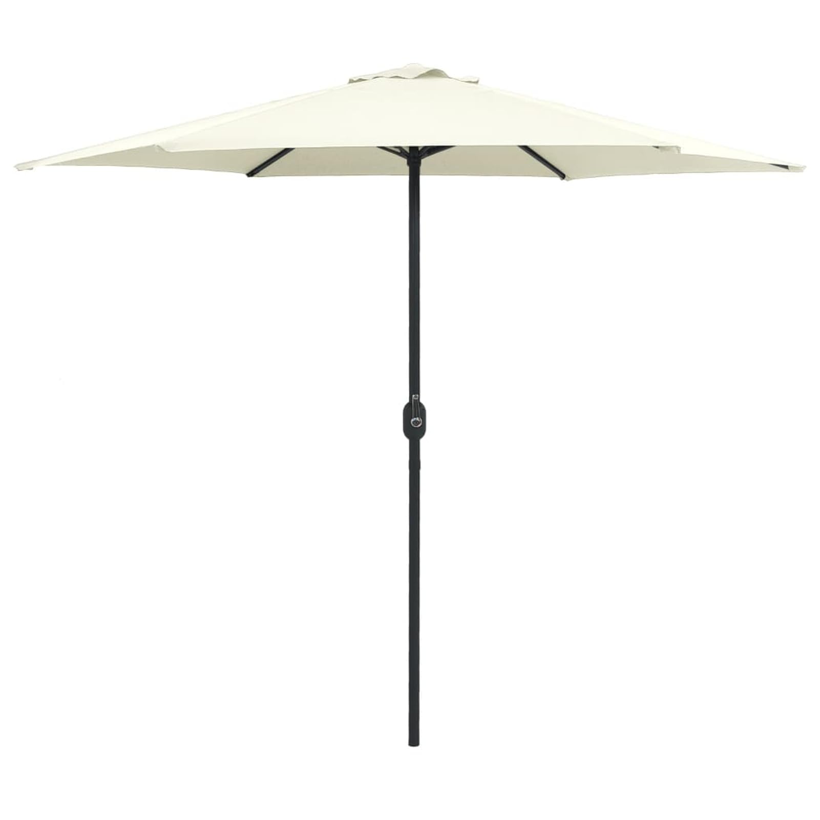 Homgoday Sombrilla de jardín con Palo Aluminio Blanco 270x246 cm Sombrilla Terraza Exterior, Sombrilla Jardín Grande Orientable Jardín Parasol Balcón