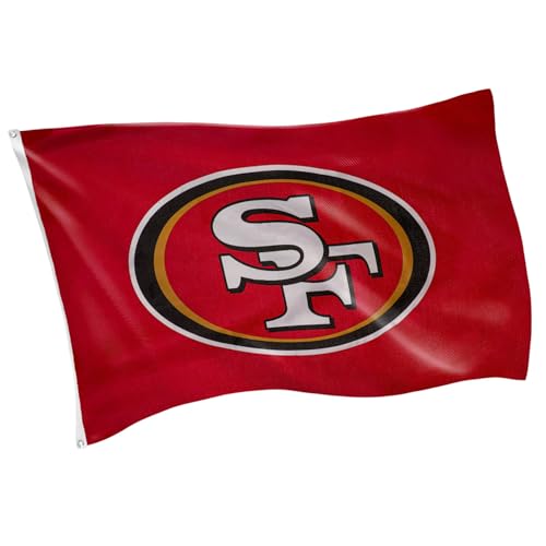 Team Sports America NFL San Francisco 49ers 3 x 5 Outdoor Durable Flag with Grommets | Heavy Duty Flag & Banner for Outdoor Garden Patio | Indoor Wall Decor | Works with Flag Poles for House