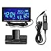 Gorgeri Car Thermomete, Digital Car Clock Autothermometer Hygrometer Fahrzeugvoltmeter mit Wettervorhersage