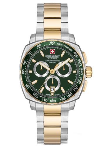 Image of Swiss Military Hanowa Speedwell Quartz Watch 10 ATM, Green, OneSize, Bracelet