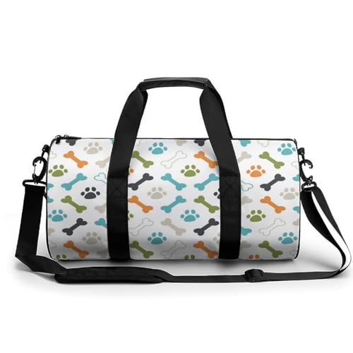 Sac de gym patte d'os de chien sac week-end duffel bag de camping 45cm