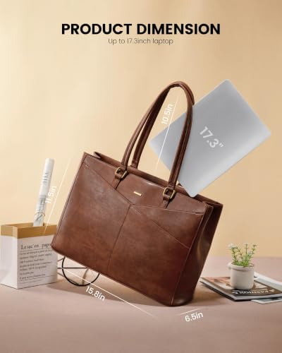 Image of LOVEVOOK Laptop Tote Bag for Women,Computer Briefcase for Work Office