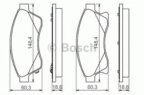 Bosch BP1355 - Pastiglie Freni Auto, Asse Anteriore - Qualità Bosch - Riduzione Del Rumore E Della Polvere - Certificazione ECE-R90 - Senza Rame - 1 Confezione Da 4 Pastiglie - 3