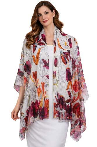Image of VIC Cotton Modal Digital Print Scarf for Women | Digital Print Designer Stole | Soft Lightweight Luxury Wrap | Premium Cotton Modal Blend | 55 x 170 cm | VIC-SM-DP5517