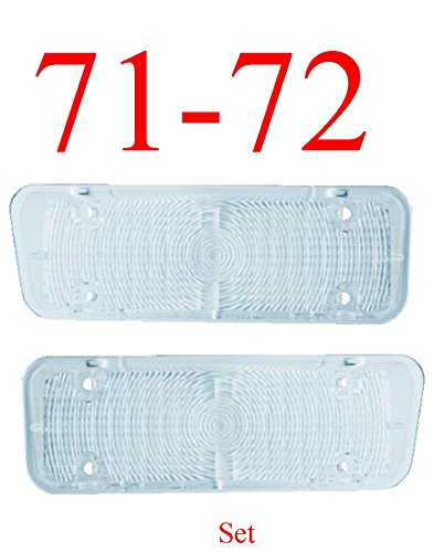 71-72 Chevy 2Pc Clear Parking Light Set L&R