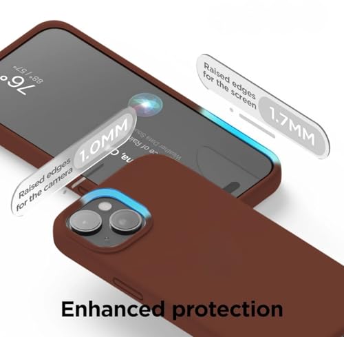 Image of Premium Liquid Silicone Case for iPhone 11 - Slim Full Body Protective Back Cover with Soft Microfiber Lining, Anti-Slip Grip Scratch Resistant Phone Case(Brown)