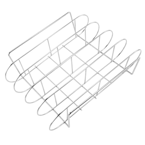 TOBBOMEY Supporto per Costine BBQ Robusto per Arrostire Accessorio Barbecue Resistente per Casa Feste e Picnic Design Ergonomico e Facile da Pulire