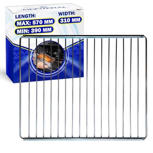 Adjustable Grid Oven Rack with a Depth of 310 mm and a Width from 390 mm to 570 mm Universal for Many Oven Brands - Warranty 10 years - MONTERAL