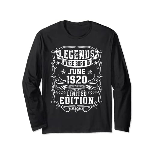 Cumpleaños Junio 1920 Edición Limitada Regalo Legend June Manga Larga