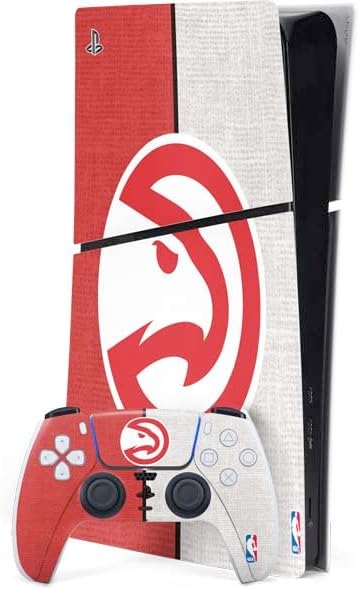 Skinit Decal Gaming Skin Compatible with PS5 Slim Digital Edition Bundle - Officially Licensed NBA Atlanta Hawks Canvas Design