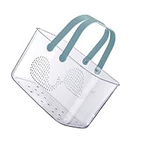 Panier Rangement Salle De Bain Transparent – Avec Anse, Plastique, 25,5x16,5 Cm, Multi-usage - 2