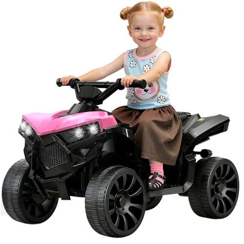 Hotsolo Ride on Toys for Toddlers 1.5-4, Kids ATV with Play Time Up to 70 Minutes, 4 Wheeler Quad Electric Car with Safe 1.8MPH Speed Driving, Quick...