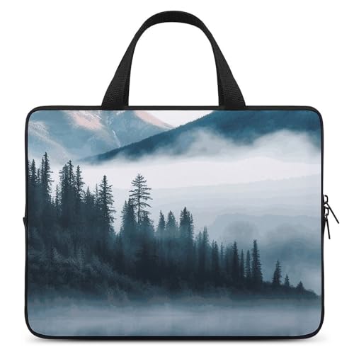 Housse ordinateur 13" montagnes brumeuses - Protection PC portable 13 pouces