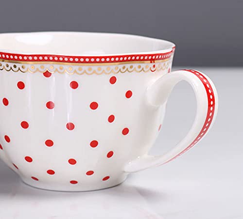Zodensot Tea Coffee Cups Set, 200Ml Dot Striped Bone China European Style Gold Rimmed Coffee Cup And Saucer Set Ins Photo Afternoon Tea (Black Striped) #TOP6