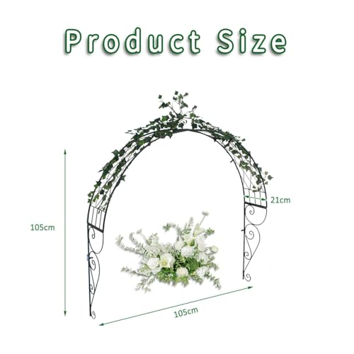 Arche de jardin pour roses et plantes grimpantes, support décoratif de mariage vert