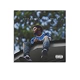 Tyio Rapper J Cole Poster 2014 Forest Hills Drive Album Cover Poster Music Canvas Art and Wall Art...