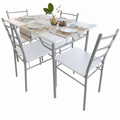 Miroytengo Juego de Mesa y 4 Sillas Cocina