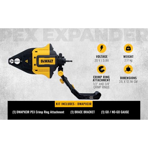 Image of DEWALT DWAPXCIR Impact Connect Pex Crimp Ring Attachment