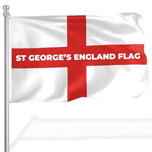 NESTIXY England Flag (5x3) ft Extra Large St George Flag Perfect For English Celebrations - Party Decorations - World Cup & Euros.
