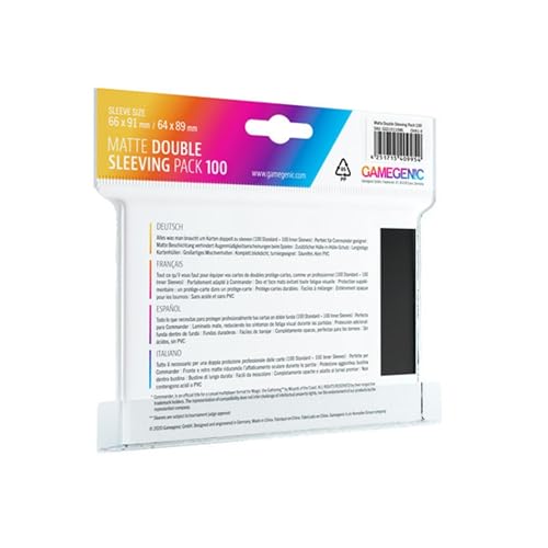 Asmodee GGS10110ML Prime Matte Double Sleeving Pack 100 | Card Sleeving Pack Includes 100 Prime Sleeves & 100 Inner Sleeves | Double-Sleeved Card Protection | Protects Up To 100 Standard Gaming Cards | Made By Gamegenic thumb #2