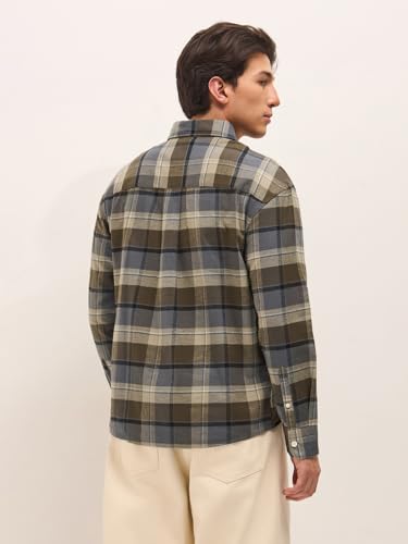 Image of THE Bear House Men's Checked Relaxed Fit Shirt