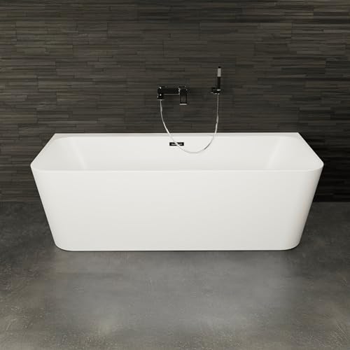 Baignoire Ilot Mint 180 blanche 180 x81 x57 cm, by SPALINA