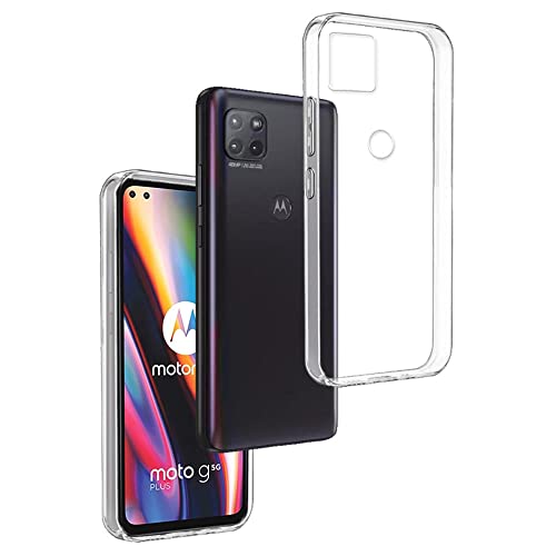 REY Funda Carcasa Gel Transparente para Motorola Moto G 5G   One 5G Ace, Ultra Fina 0,33mm, Silicona TPU de Alta Resistencia y Flexibilidad
