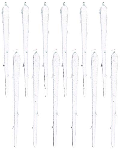 Kurt Adler 6-Piece Glass Icicle Ornament Box Set, 6.69-Inch