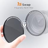 K&F Concept Magnetyczny filtr obiektywu ND8 52 mm z pierścieniem adaptera + osłona obiektywu ze stopu metali, 3 stopki optyczne szkło ND do aparatów DSLR