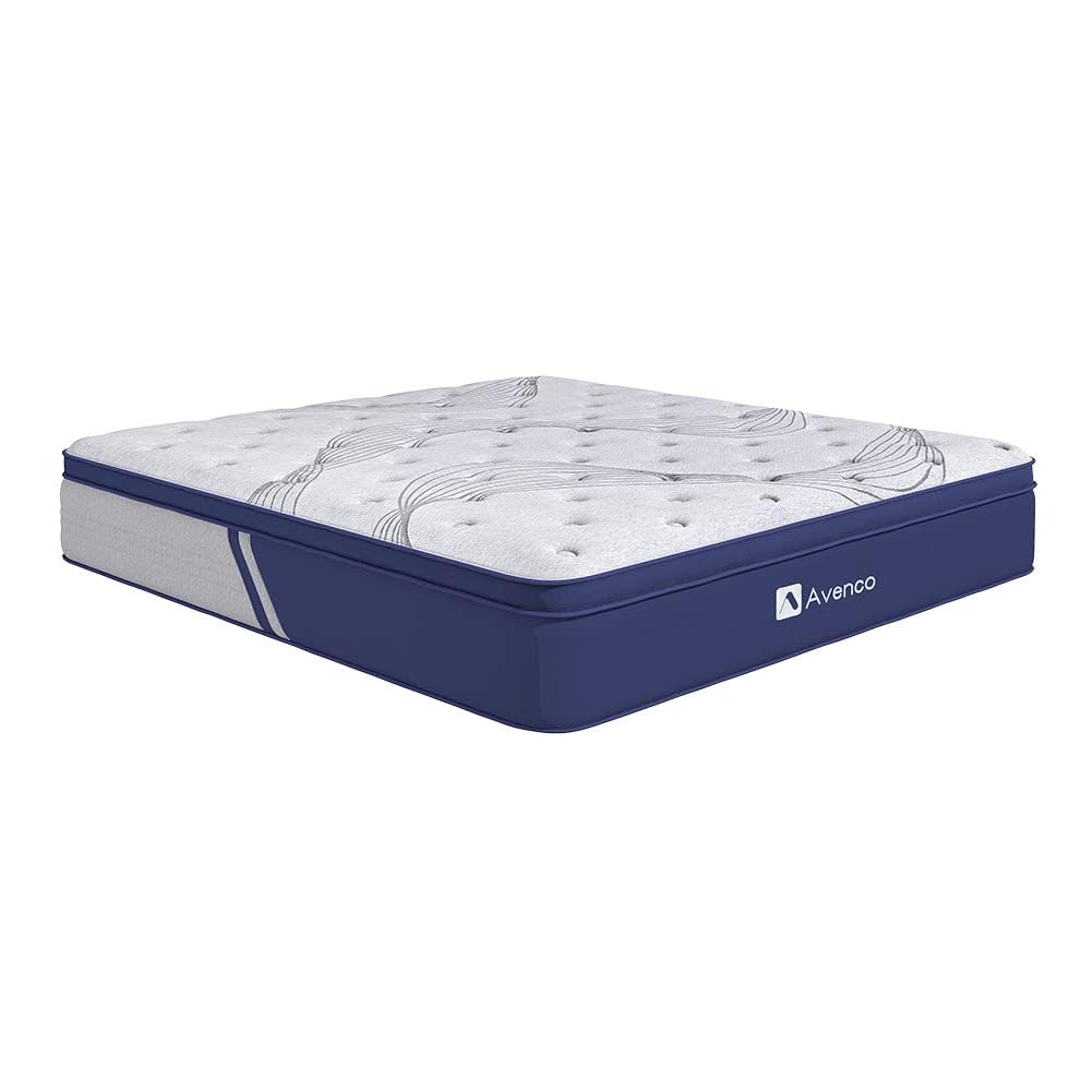 Avenco Materasso Singolo 90×200 h1, Altezza 24cm, Materasso a Molle Insacchettate, Materasso a 7 Zone di Sostegno, Materasso Ibrido in Schiuma di fibra di Bambù, Ultra Traspirante