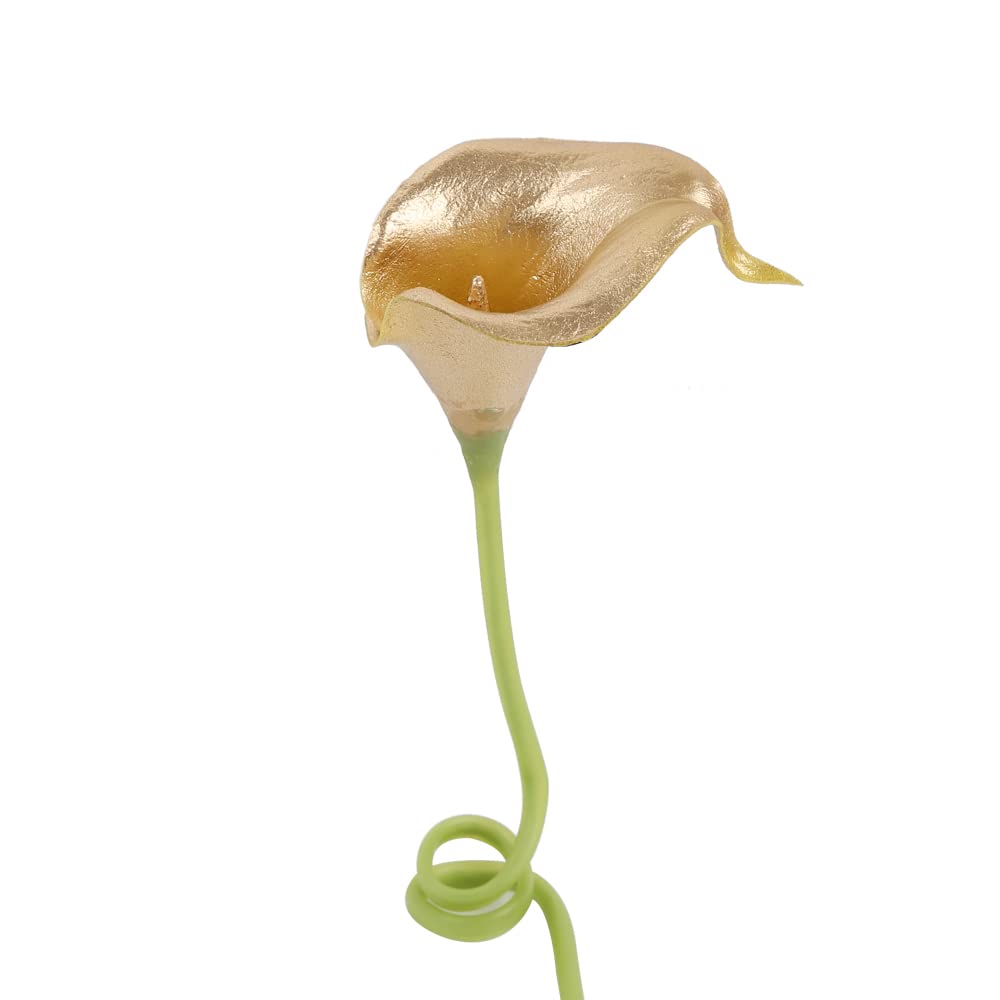 LARDUX 30 teste di rose in seta – fiori finti color oro sfuso rose finte per fai da te, centrotavola, matrimonio, casa, decorazione per feste