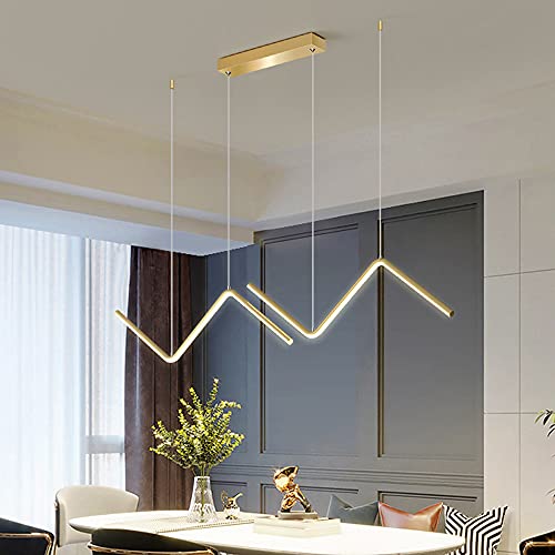 Lustre LED linéaire minimaliste et dimmable avec télécommande