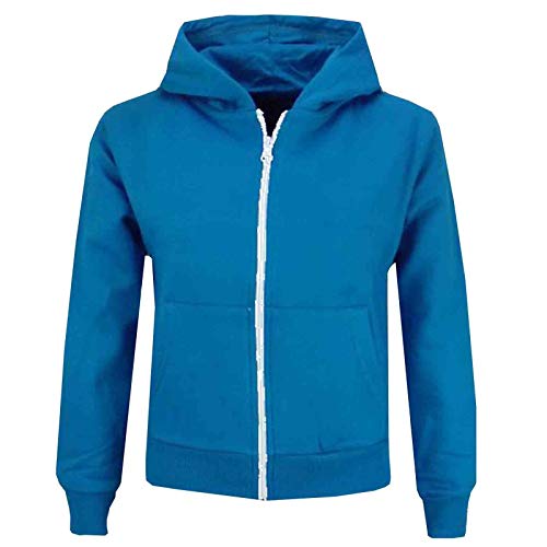 Veste zippée turquoise enfant pour habillage facile