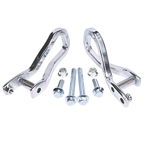Runsentai Front Tow Recovery Hooks Chrome W/Bolts #TOP3