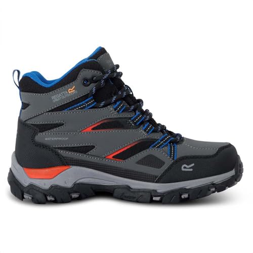 Regatta Kids Holcombe Walking Hiking Boots, Botas para Senderismo Unisex niños, Gris, 33 EU