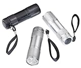 9 LED-Leuchten pro Taschenlampe