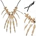 Amosfun Skull Pendant Necklace Skeleton Head Hand Bone Charm Cosplay Fancy Party Jewelry