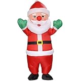 Inflatable Christmas Costume for Adult, Air Blow up Christmas Full Body Suit Festival Costume Carnival Costume (Santa Claus)