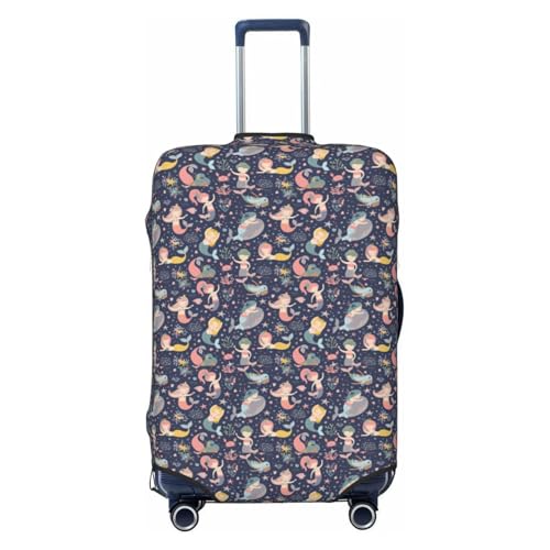 Housse de protection pour valise XL extensible noir motif sirène