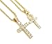 Fashion 21 Egyptian Ankh, Cross Pendant 20, 24, 30 inches Chain Two Necklace Set in Gold Tone (20