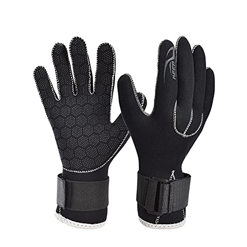 Longshengda 3Mm Neoprene Underwater Gloves Keep Warm Winter Five Finger Gloves Anti Scratch Men Women Flexible Thermal Anti-Slip For Surfing Kayaking Canoeing #TOP2