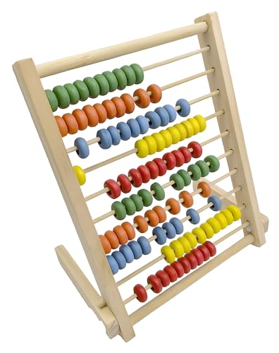 MAGIKON Wooden Abacus 10 Rows Counting Frame 8in for Math