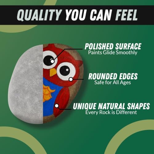 2026 New Large River Rocks for Painting - Stimulate Your Children’s Creativity with Our Painting Rocks for Kids - Flat and Smooth - Fun & Engaging Rock Painting with The Family - 2-4 Inches - Image 3
