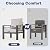 Aoxun Aluminum Patio Furniture Set 4 Seats, Oversized Outdoor Sectional with Washable Thick Cushions, Coffee Table and Waterproof Cover, Patio Conversation Sets for Porch, Balcony, Deck