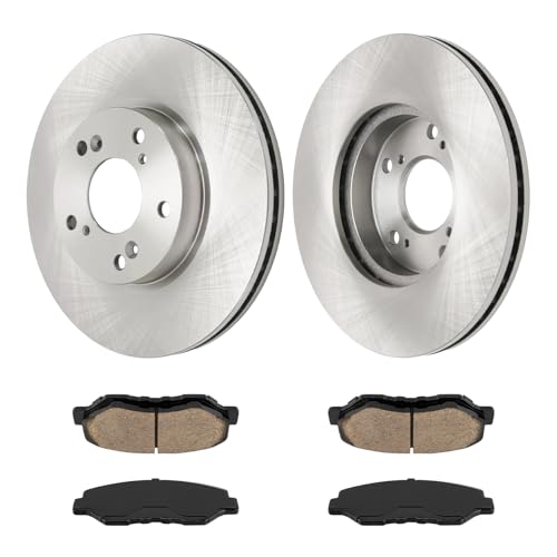Image of KAX Front Brake Kit Fits Honda Accord 2003-2010 2.4L, 11.11in Brake Rotors | Ceramic Brake Pads, 31257+D958 Automotive Replacement Brake Kit