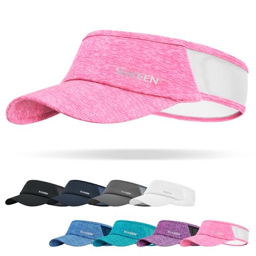 Image of Sukeen Sports Sun Visor Men Women Lightweight Portable Cooling Stretchy Visor Hat for Running, Golf, Daily Wear