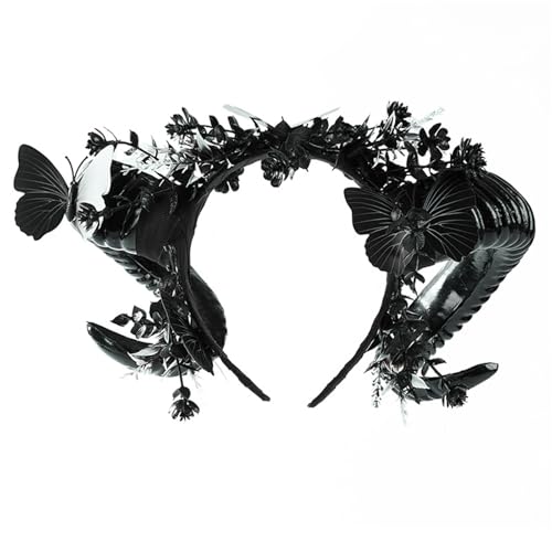 Serre-tête punk cornes de mouton pour sublimer votre costume d'Halloween