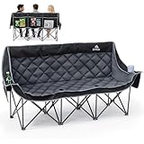 3 Person Camping Chair Oversized Padded Loveseat Camping Chairs Heavy Duty...