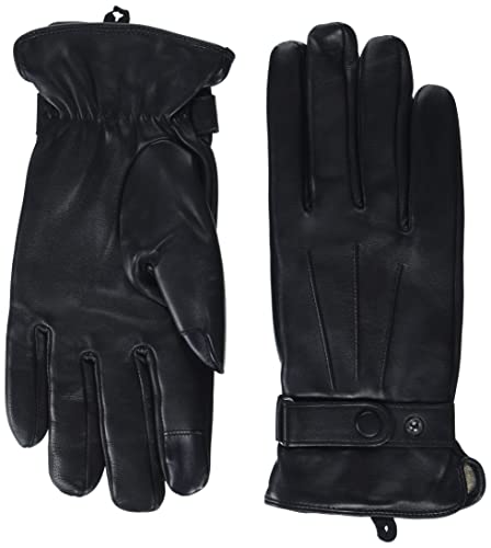 Royce 1001-BLLG-1 Men's Leather Tablet Touchscreen Gloves, Black, L